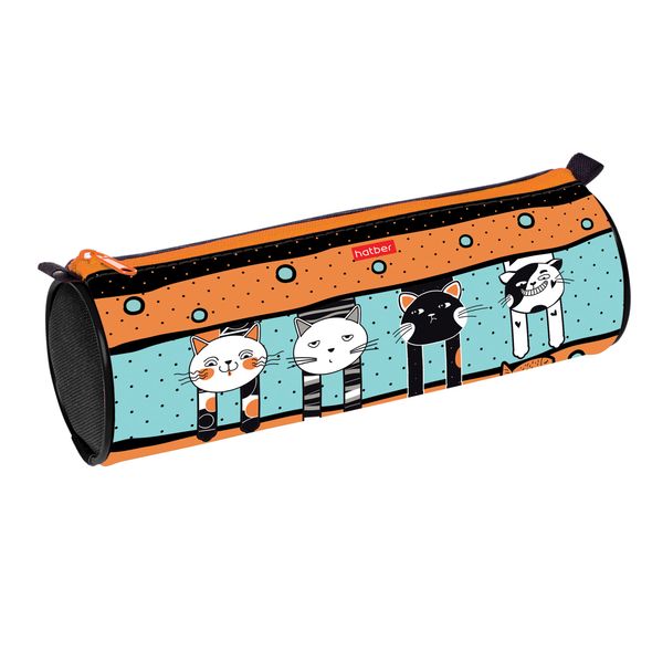 Пенал-Тубус Hatber 210х70мм на молнии -Different-  в индив.упак. , 